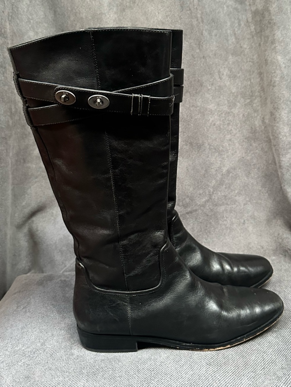 Coach knee high boots black leather size 9